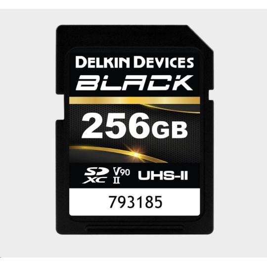 Delkin SDXC BLACK Rugged UHS-II R300/W250 (V90) 256GB (new)