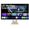 BAZAR - LG MT IPS LED 27" 27SR50F - IPS panel, SMART, 1920x1080, 2xHDMI, 2x USB, repro, webOS, bezova barva - Poškozený