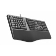 C-TECH Klávesnice KB-113E USB, ERGO,  černá, CZ/SK