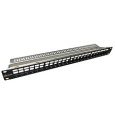 BAZAR - Solarix Modulární neosazený patch panel 24 portů 1U SX24M-0-STP-BK-UNI-N - Poškozený obal (Komplet)