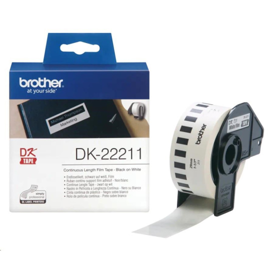 BROTHER DK-22211 bílá filmová role 29mm x 15,24m