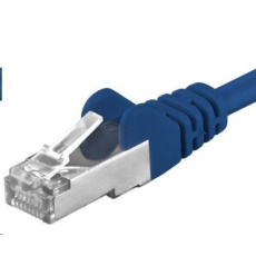 PREMIUMCORD Patch kabel CAT6a S-FTP, RJ45-RJ45, AWG 26/7 7m modrá