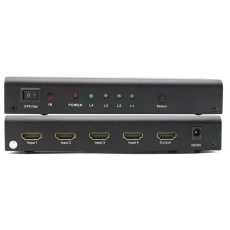 PREMIUMCORD HDMI switch 4:1 s audio výstupy ( stereo, Toslink, coaxial )