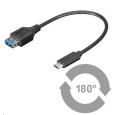 PREMIUMCORD Adaptér USB 3.1 C/male - USB 3.0 A/female, OTG, 0,2m