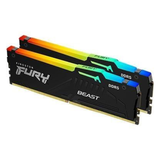 KINGSTON DIMM DDR5 32GB (Kit of 2) 5200MT/s CL36 FURY Beast RGB EXPO