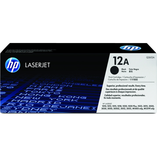 HP 12A Black LJ Toner Cart, Q2612A (2,000 pages)