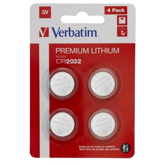 VERBATIM Lithium baterie CR2032 3V 4ks v balení