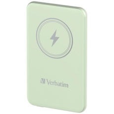 VERBATIM Powerbanka Charge 'n' Go, Magnetická, 5000 mAh, USB-C, Zelená