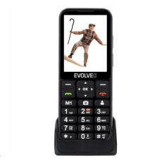 EVOLVEO EP-880 EasyPhone LT Senior, nabíjecí stojánek, černá