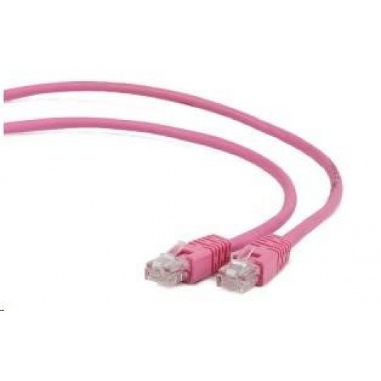 GEMBIRD kabel patchcord CAT6 stíněný FTP 1m, růžový