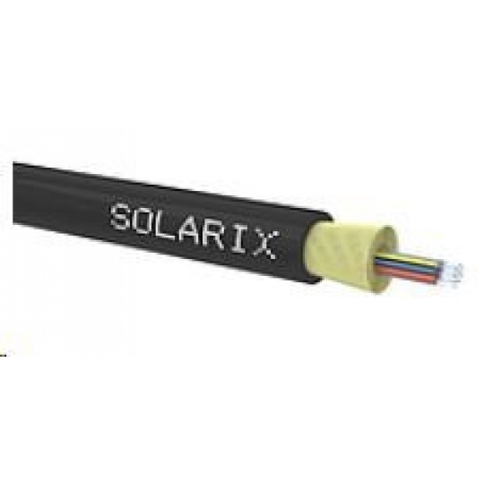 DROP1000 kabel Solarix, 16vl 9/125, 3,9mm, LSOH, černý, cívka 500m SXKO-DROP-16-OS-LSOH