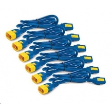 APC Power Cord Kit (6 ks), Locking, C13 to C14, 1.8m, Blue