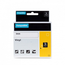 Xerox kompatibilní páska s DYMO 18054, 9mm x 1,5m, černý tisk / žlutý podklad, RHINO, bužírka - ALLPRINT Xerox kompatibilní páska s DYMO 18054, 9mm x 1,5m, černý tisk / žlutý podklad, RHINO, bužírka - ALLPRINT