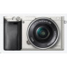 SONY Alfa6000 fotoaparát, 24.3MPix + 16-50mm - stříbrný