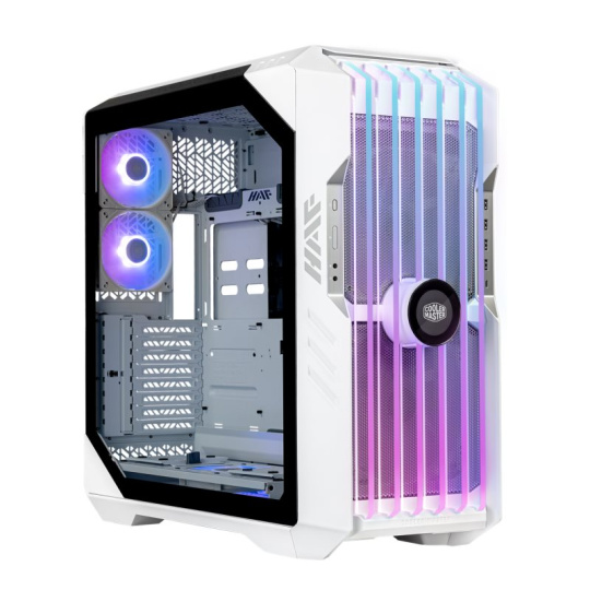 Cooler Master case HAF 700 EVO Big-Tower, ARGB, bez zdroje, 3x 120mm ARGB Fan, 2x 200mm ARGB Fan, bílá