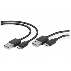 SPEED LINK USB kabel, STREAM Play & Charge USB Cable Set - pro PS4, černá