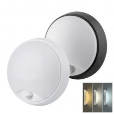 Solight LED venkovní osvětlení se senzorem a nastavitelnou CCT, 18W, 1350lm, 22cm, 2v1 - bílý a černý kryt Solight LED venkovní osvětlení se senzorem a nastavitelnou CCT, 18W, 1350lm, 22cm, 2v1 - bílý a černý kryt