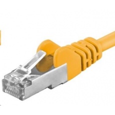 PREMIUMCORD Patch kabel CAT6a S-FTP, RJ45-RJ45, AWG 26/7 1,5m žlutá