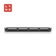 BAZAR - LYNX 19" patch panel 24-port, UTP Cat6, 50µ, nestíněný, černý - POŠKOZENÝ OBAL