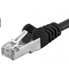 PREMIUMCORD Patch kabel CAT6a S-FTP, RJ45-RJ45, AWG 26/7 1m černá