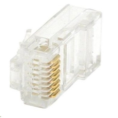 Konektor UTP RJ45 (8p8c), Cat6, 50µm, licna(lanko) - 100 ks Konektor UTP RJ45 (8p8c), Cat6, 50µm, licna(lanko) - 100 ks