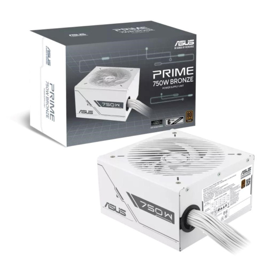 ASUS zdroj Prime 750W Bronze White, 135mm, 80 Plus Bronze