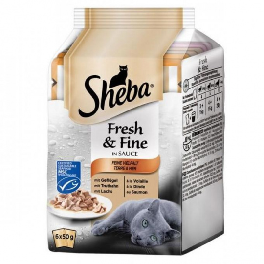 Kap.SHEBA Fresh&Fine mix 6pack 300g