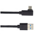 PREMIUMCORD Kabel USB typ C/M zahnutý konektor 90° - USB 3.0 A/M, 1m
