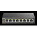 D-Link DGS-1008P 8-port Gigabit Desktop Switch, 4 porty jsou PoE+, PoE budget 68W