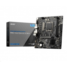 MSI MB Sc LGA1700 PRO H610M-B DDR4, Intel H610, 2xDDR4, 1xHDMI, 1xVGA, mATX MSI MB Sc LGA1700 PRO H610M-B DDR4, Intel H610, 2xDDR4, 1xHDMI, 1xVGA, mATX
