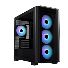 ASUS case A23 PLUS TG ARGB, Mini Tower, průhledná bočnice, 4x120mm ARGB Fan, černá