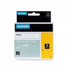PRINTLINE kompatibilní páska s DYMO 18055, 12mm x 1,5m, černý tisk / bílý podklad, RHINO, bužírka PRINTLINE kompatibilní páska s DYMO 18055, 12mm x 1,5m, černý tisk / bílý podklad, RHINO, bužírka