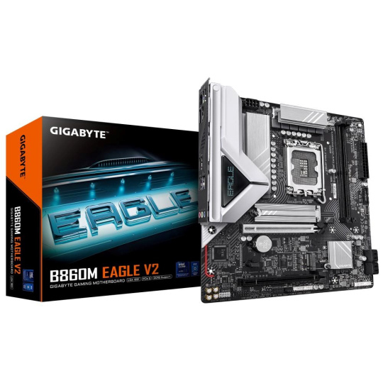GIGABYTE MB Sc LGA1851 B860M EAGLE V2, Intel B860, 2xDDR5, 1xDP, 1xHDMI, mATX GIGABYTE MB Sc LGA1851 B860M EAGLE V2, Intel B860, 2xDDR5, 1xDP, 1xHDMI, mATX