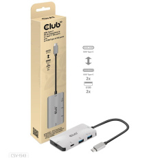 Club3D hub USB-C PD na 2x USB-C 10G porty a 2x USB-A 10G porty Club3D hub USB-C PD na 2x USB-C 10G porty a 2x USB-A 10G porty