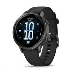 Garmin Venu® 4 - 41 mm Slate a Černý silikonový řemínek Garmin Venu® 4 - 41 mm Slate a Černý silikonový řemínek