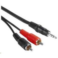 PREMIUMCORD Kabel audio 3,5mm Jack - 2x Cinch 2m (M/M, stereo) PREMIUMCORD Kabel audio 3,5mm Jack - 2x Cinch 2m (M/M, stereo)