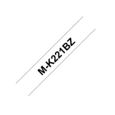 BROTHER Originální kazeta s páskou Brother M-K221BZ - černý tisk na bílé, šířka 9 mm BROTHER Originální kazeta s páskou Brother M-K221BZ - černý tisk na bílé, šířka 9 mm