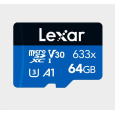 Lexar microSDXC 633x UHS-I/A1/U3/10 R95/no adap (V30) 64GB
