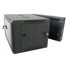 XtendLan 19" dvoudílný nástěnný rozvaděč 6U 600x550, nosnost 60 kg, skleněné dveře, svařovaný,černý XtendLan 19" dvoudílný nástěnný rozvaděč 6U 600x550, nosnost 60 kg, skleněné dveře, svařovaný,černý
