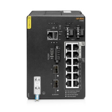 Aruba 4100i 12-port 1GbE (8-port Class 4 POE and 4-port Class 6 POE) 2-port SFP+ DIN Mount Switch Aruba 4100i 12-port 1GbE (8-port Class 4 POE and 4-port Class 6 POE) 2-port SFP+ DIN Mount Switch