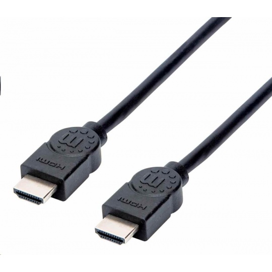 Manhattan HDMI kabel, ARC, 3D, 4K@30Hz, Shielded, 1.5m, černá