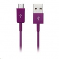 CONNECT IT Kabel Colorz microUSB - USB, 1m, fialový