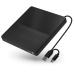 CONNECT IT Externí mechanika CD/DVD 3v1 SlimDrive, čtečka MicroSD/SD, 2xUSB, USB-A/USB-C, černá