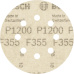 Bosch brusný papír PRO F355, 125 mm, G1200, 5 ks