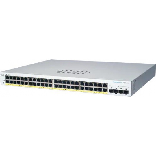 Cisco switch CBS220-48P-4G (48xGbE,4xSFP,48xPoE+,382W)