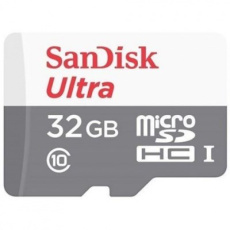 SanDisk MicroSDHC karta 32GB Ultra (R:100/W:100 MB/s, UHS-I, C10) + adaptér