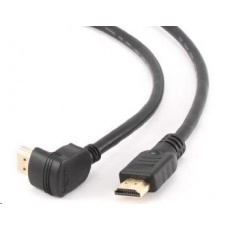 GEMBIRD Kabel HDMI - HDMI 1.8m, 90° konektor (v1.4, M/M, zlacené kontakty, úhlový, stíněný)