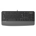 A4tech FK20, multimediální kancelářská klávesnice, CZ/US, USB, šedá