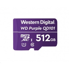 WD MicroSDXC karta 512GB Purple WDD512G1P0C Class 10 (R:100/W:60 MB/s)