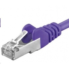 PREMIUMCORD Patch kabel CAT6a S-FTP, RJ45-RJ45, AWG 26/7 10m fialová